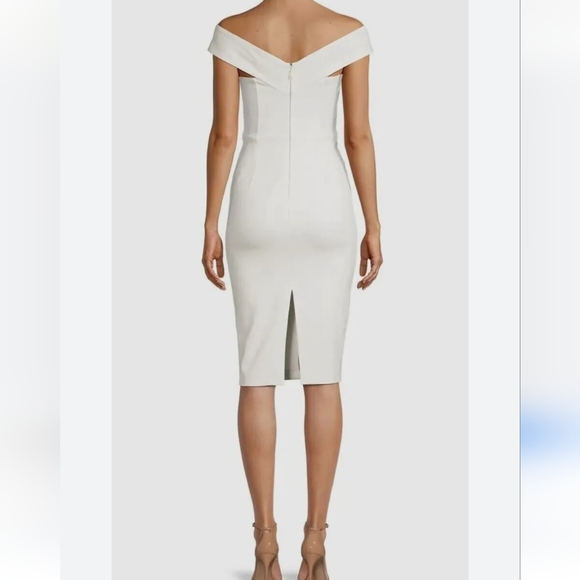 LAVISH ALICE White Halter Polyester Knee Length Dress Size 10 - Picture 3 of 9